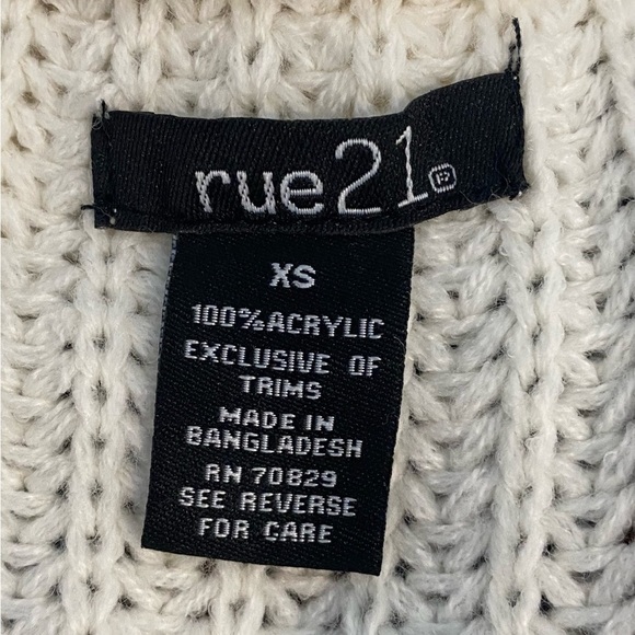 RUE21 Women's size XS Knit Cardigan Stripes Open Front Earthy Neutral Long - Picture 8 of 8